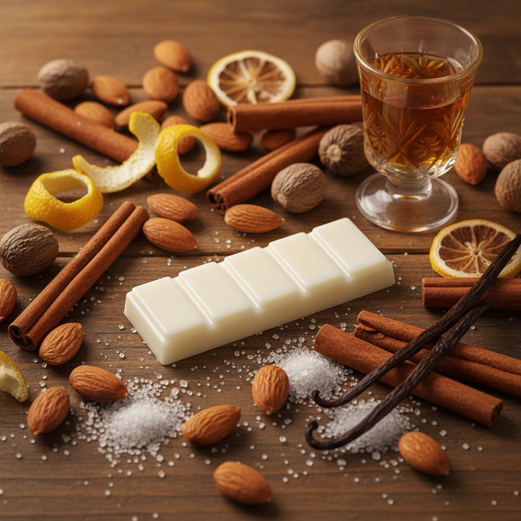 Rustic Wood with Amaretto Glass