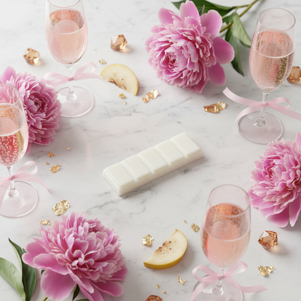 White Marble with Champagne Flutes