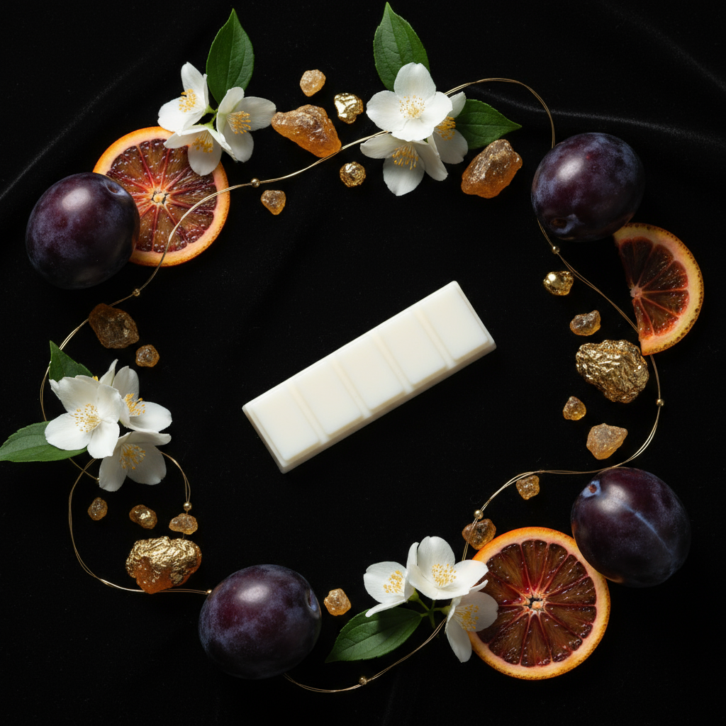 Black Velvet with Plums and Gold