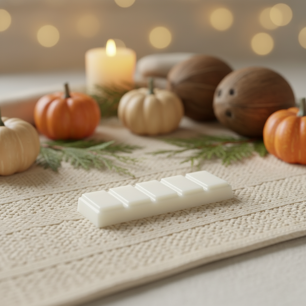 Cozy Knit Blanket with Candlelight