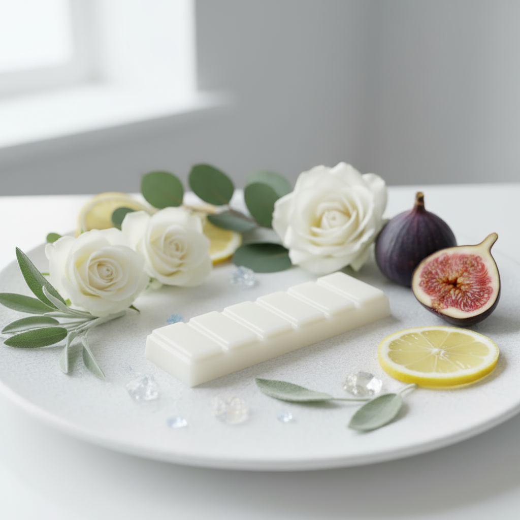 Frosted Plate with Figs and Roses