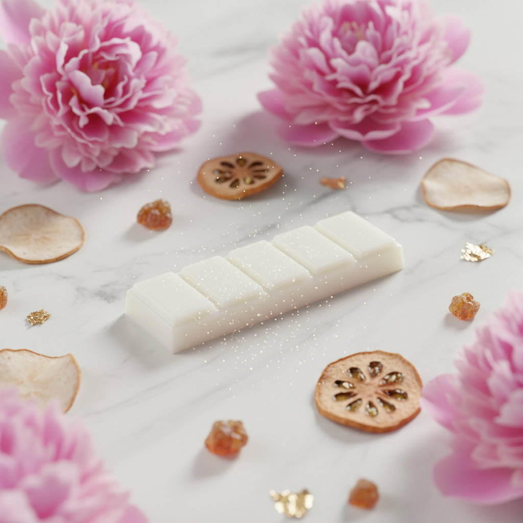 Marble with Gold Leaf and Peonies