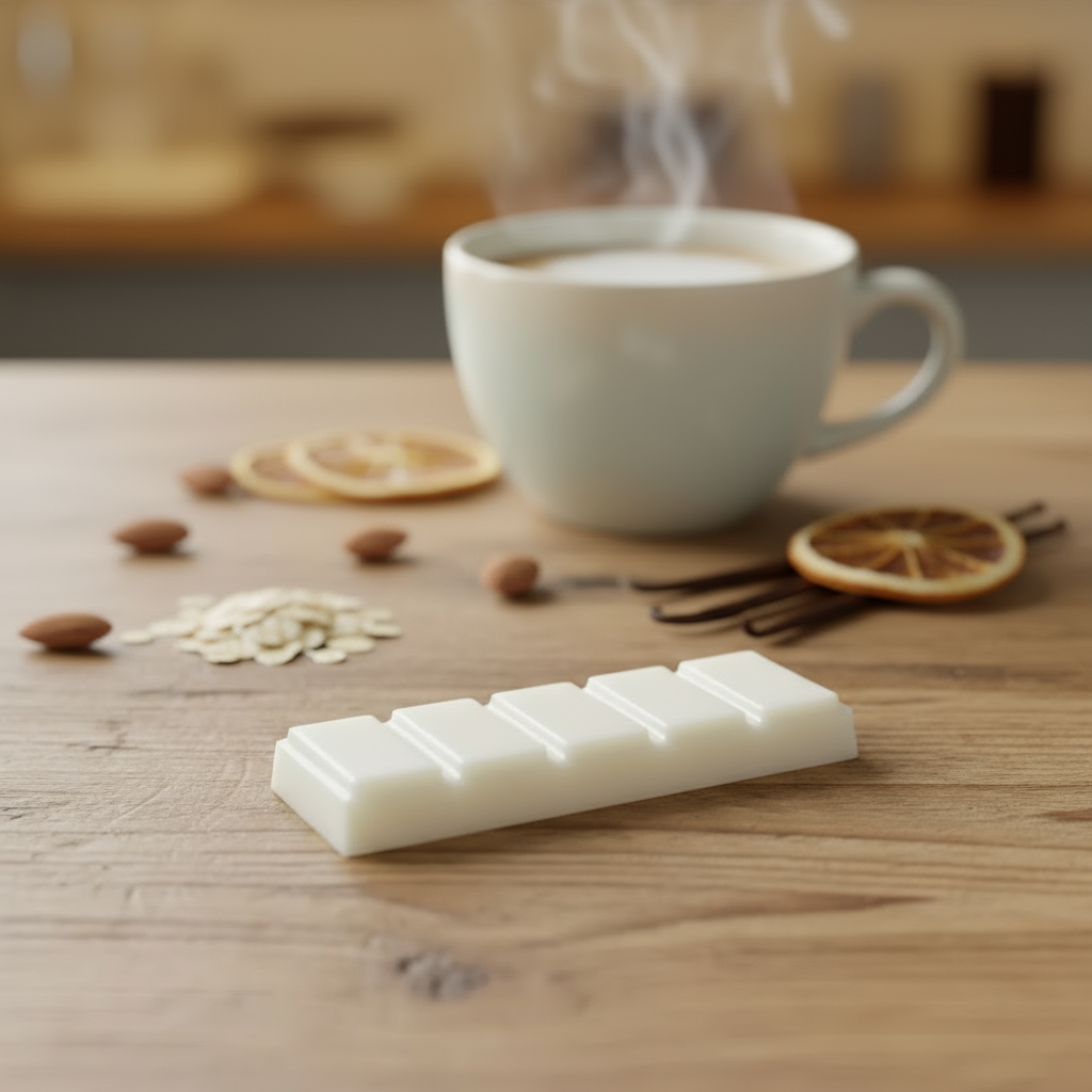 Rustic Table with Steamed Milk