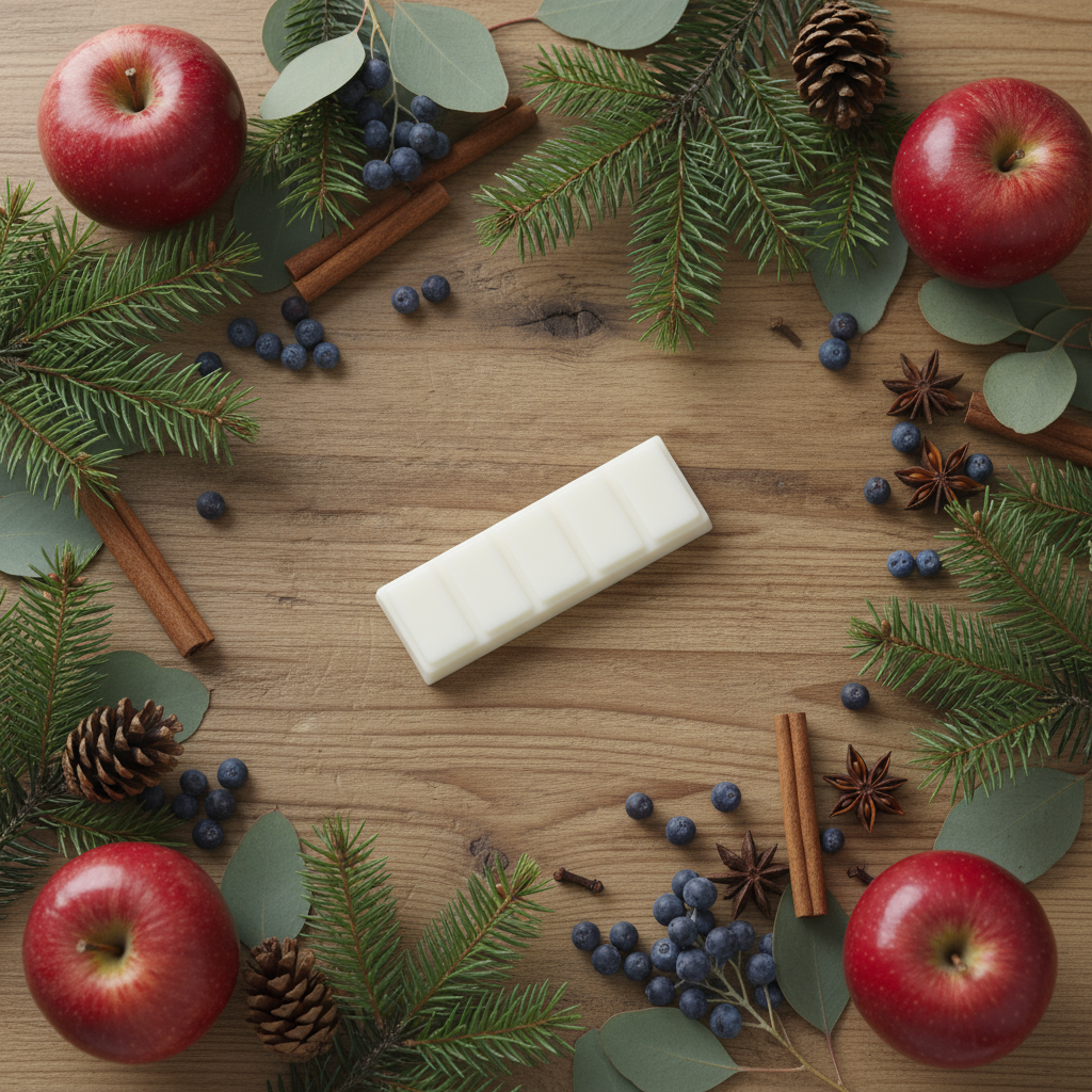 Rustic Wood with Pine and Apples