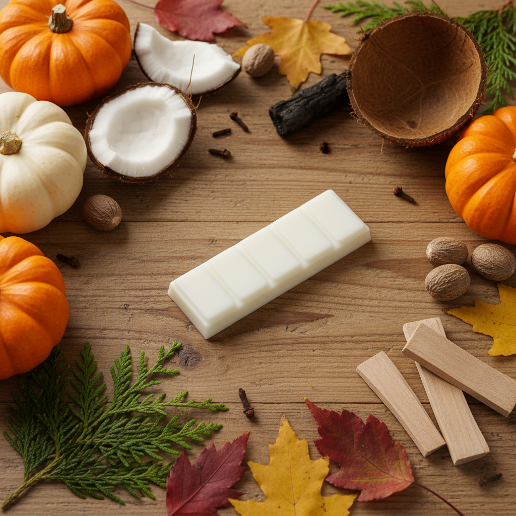 Rustic Wood with Pumpkins and Cedar