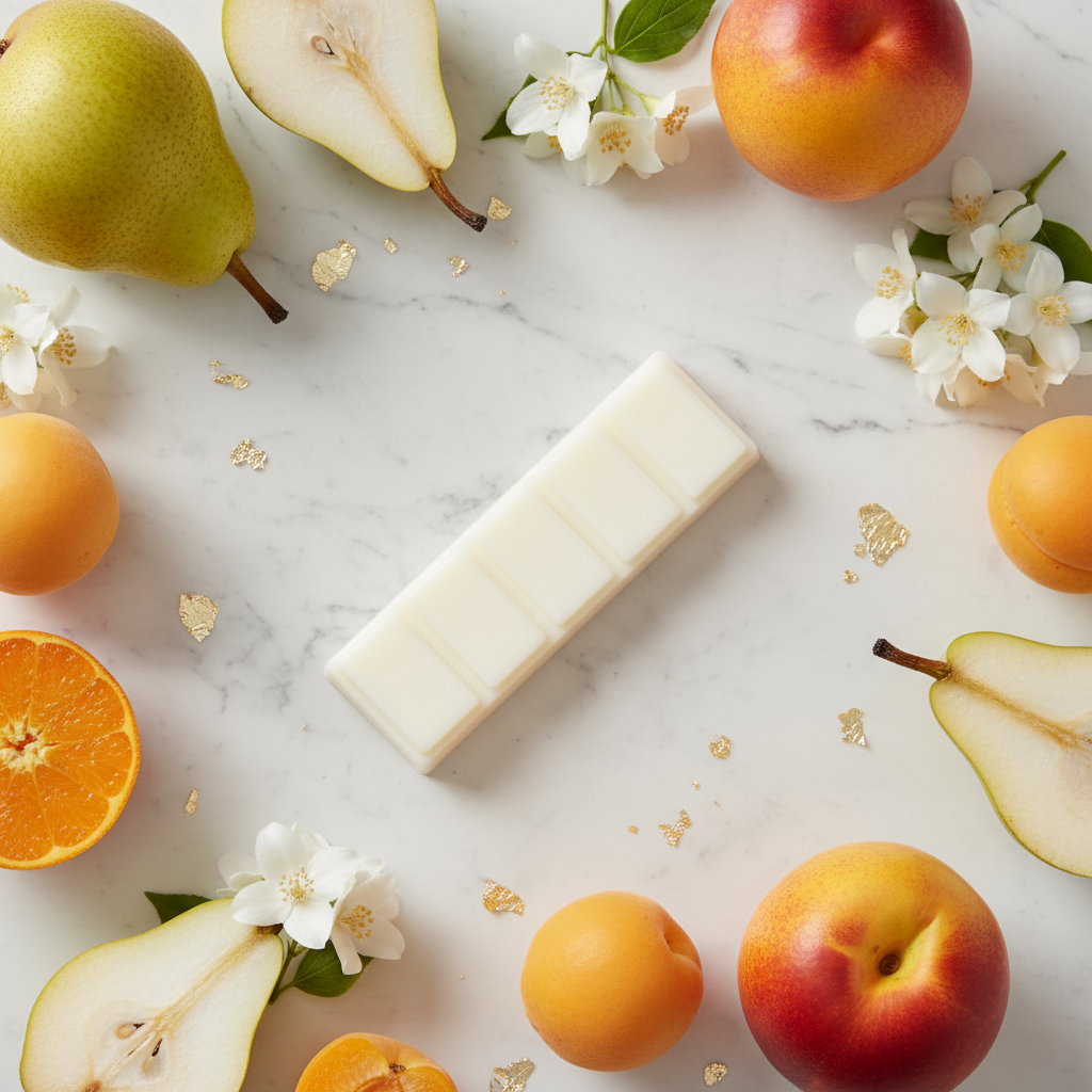 White Marble with Gold Leaf Accents