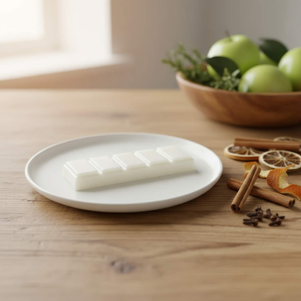 White Plate with Apple Bowl