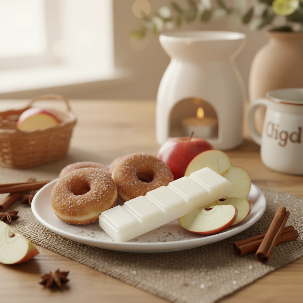 White Plate with Cinnamon Sugar Donuts