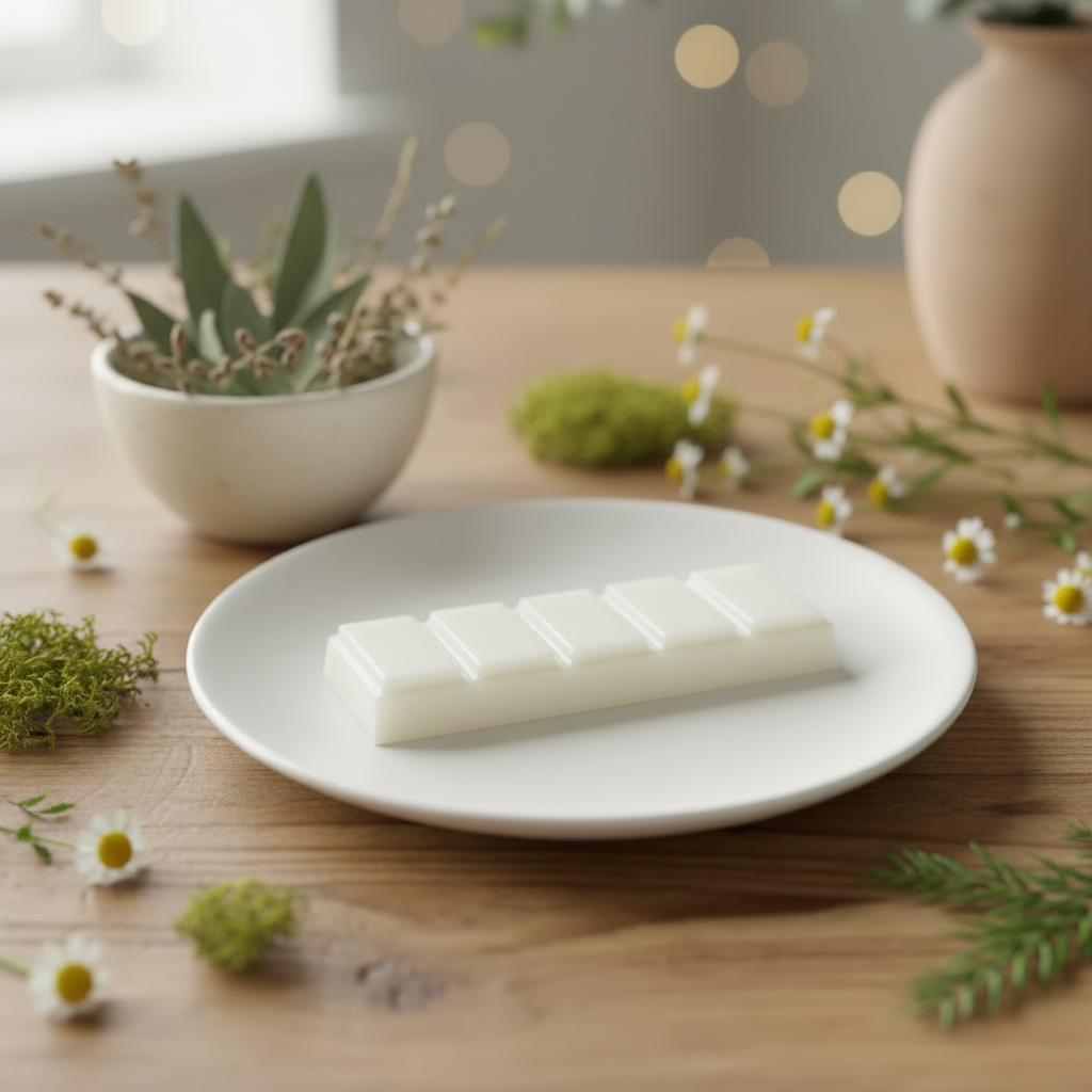 White Plate with Herb Bowl