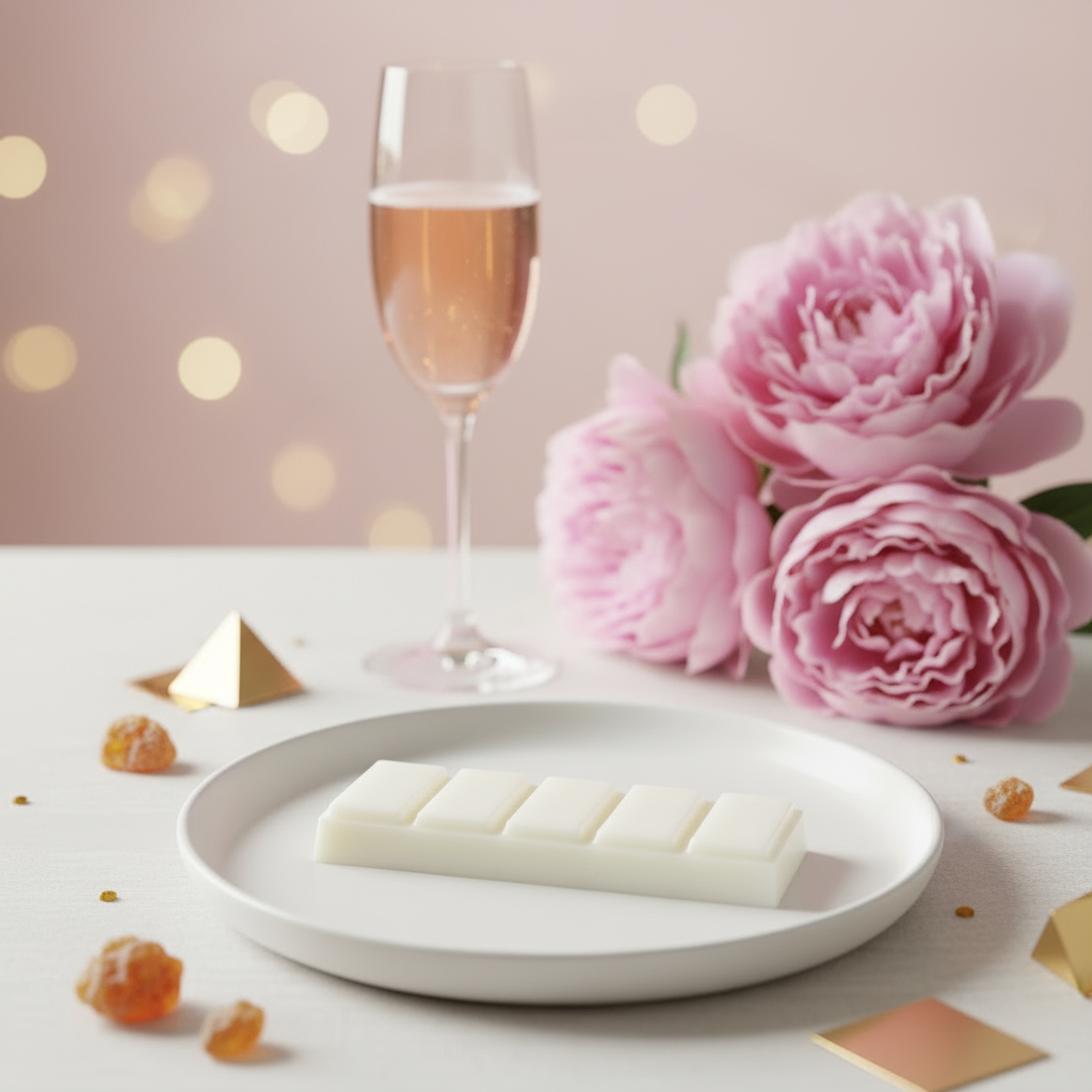 White Plate with Pink Prosecco